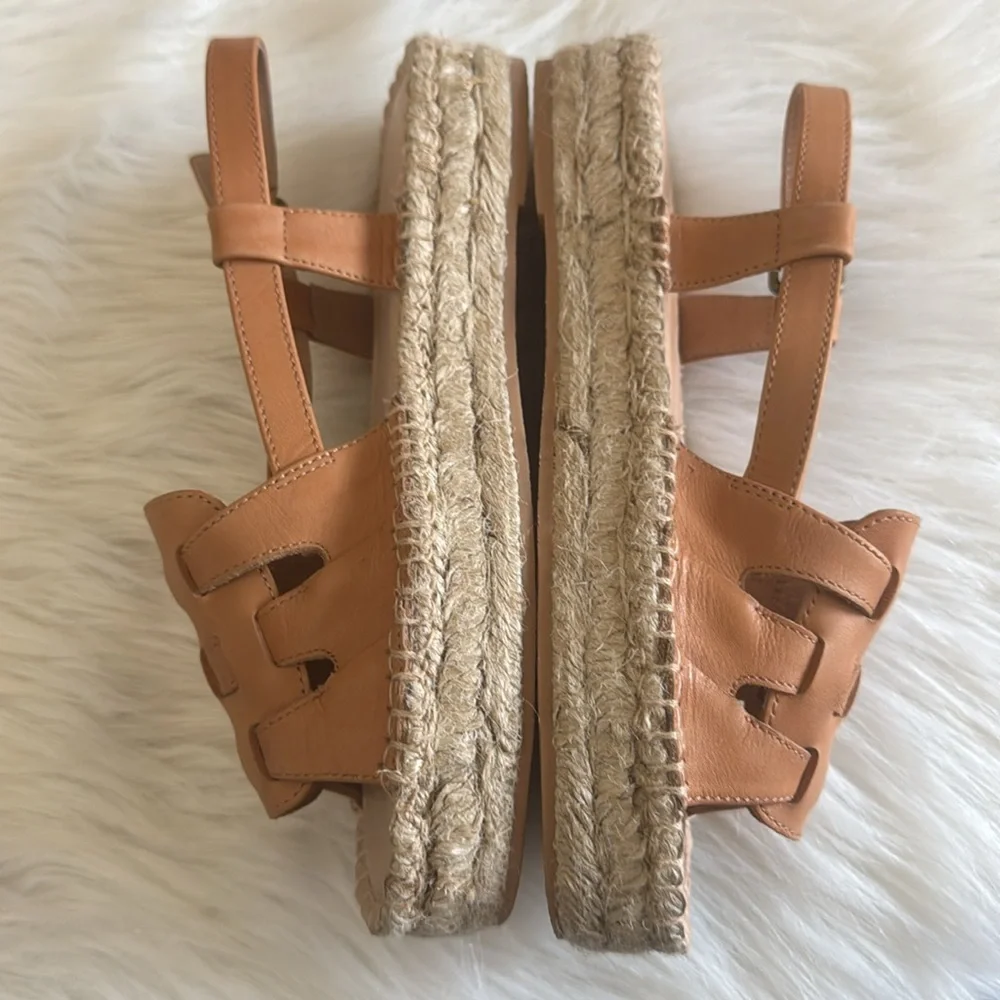 Soludos Sanibel Fisherman Leather Espadrille Sandals Sahara Pink Size 7.5 - Picture 11 of 16